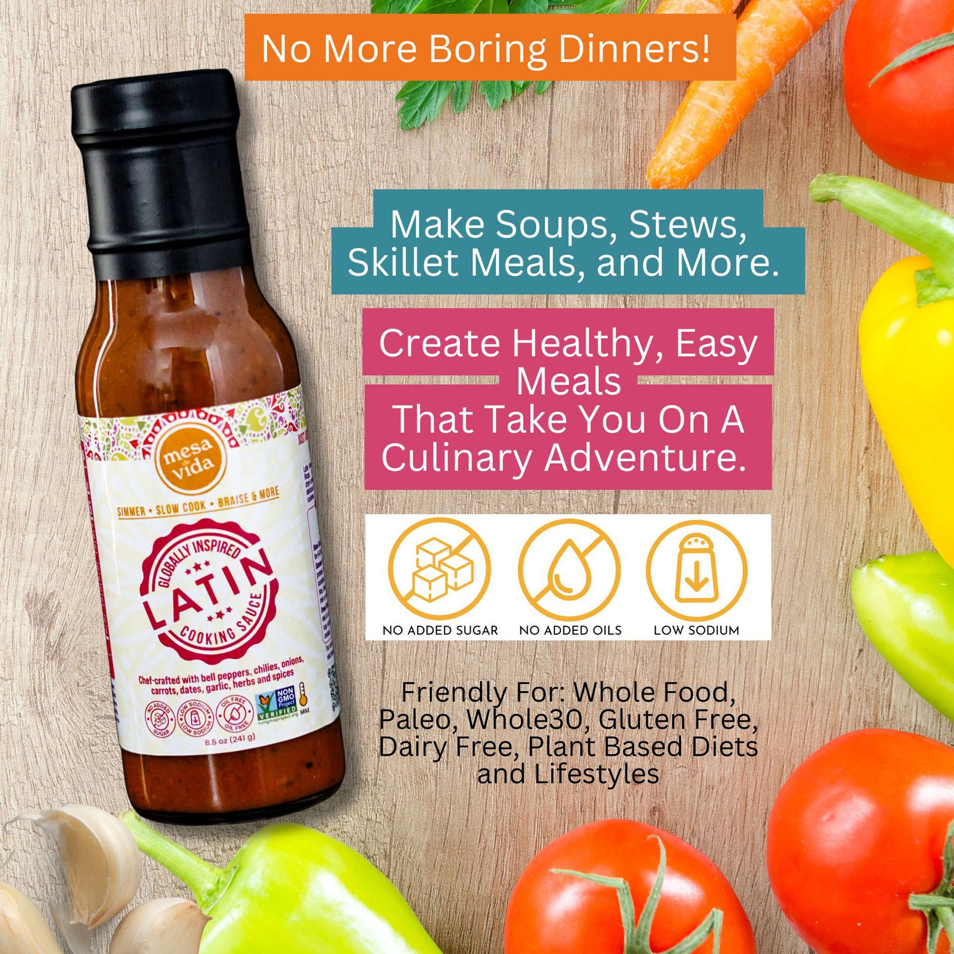 Easy cooking sauces for Paleo, Whole30, Gluten Free, Dairy Free and Plant Based Lifestyles