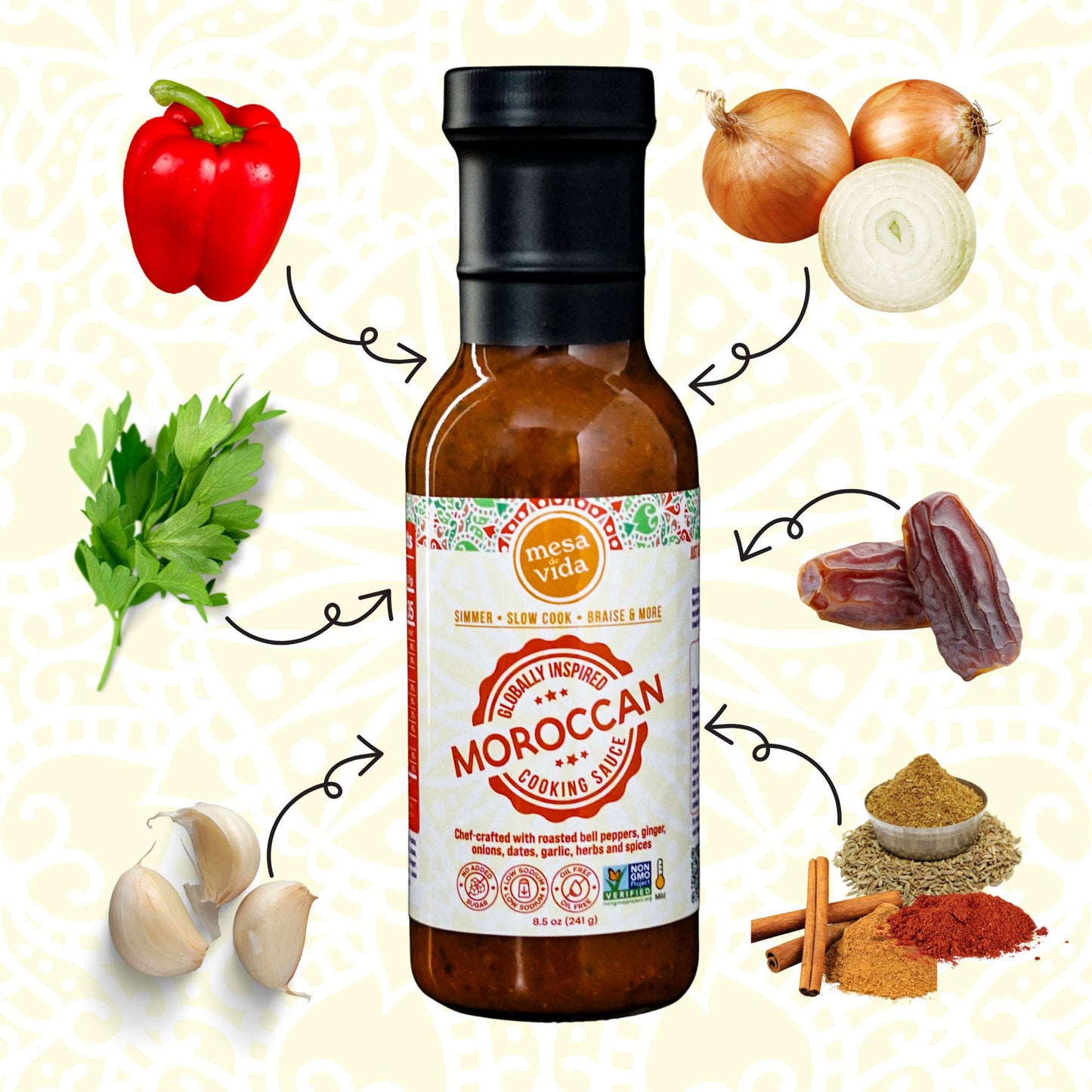 Mesa de Vida Moroccan tagine cooking sauce healthy ingredients