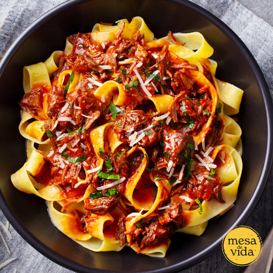 Mesa de Vida Mediterranean beef braised ragu