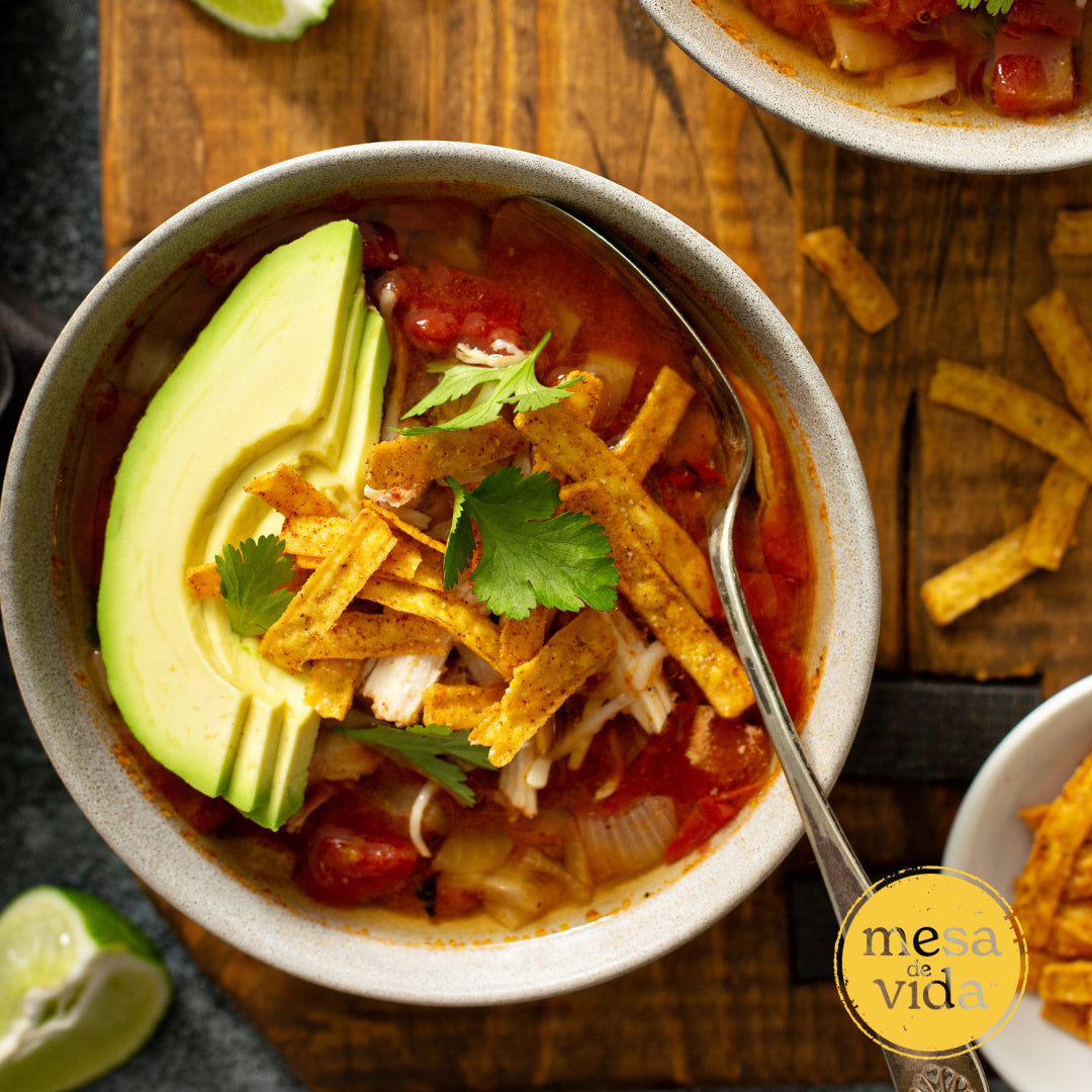 Cantina Style Chicken and Vegetable Tortilla Soup Recipe