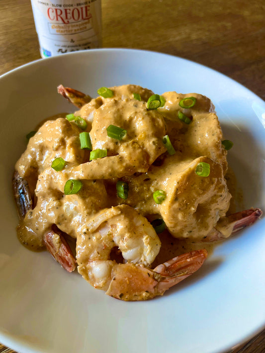 Shrimp Etouffee Inspired Creamy Creole Shrimp (or Sausage or Chicken)