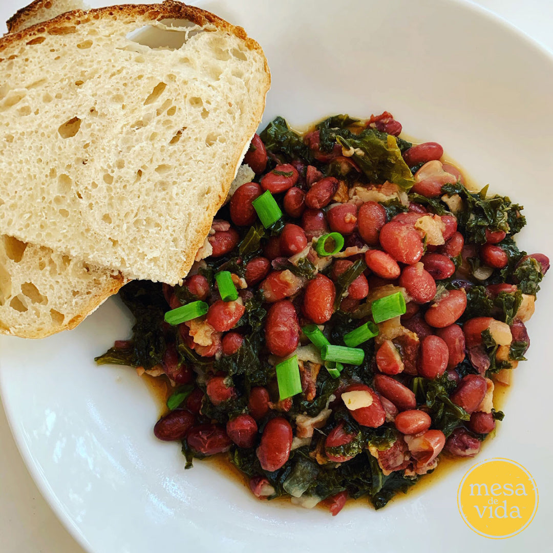 healthy creole beans and greens
