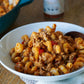 Homemade Moroccan inspired hamburger helper one pan pasta skillet recipe