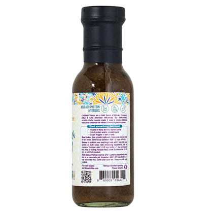 Back of bottle Mesa de Vida Caribbean cooking sauce