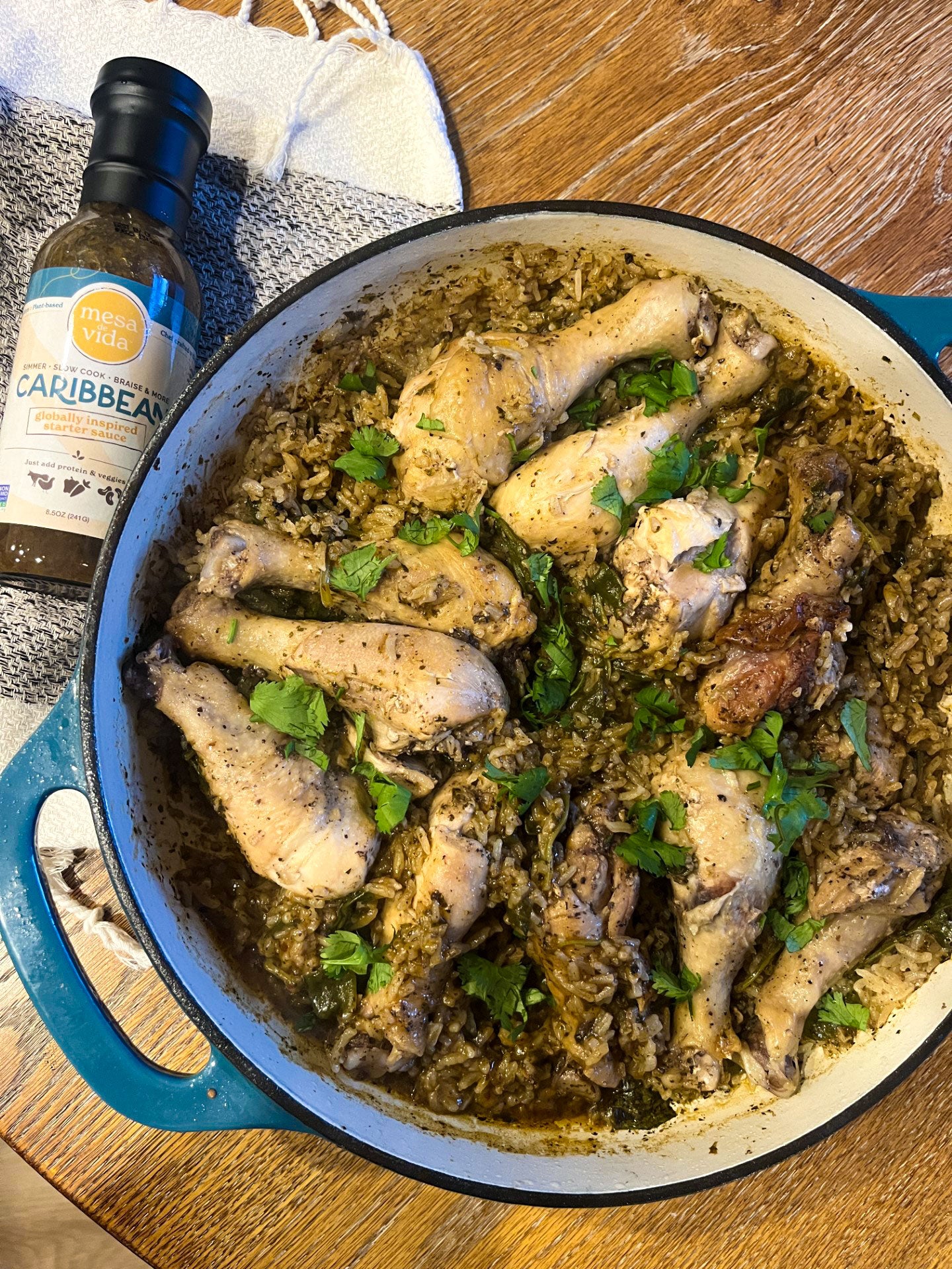 Chicken and rice with Caribbean inspired flavors